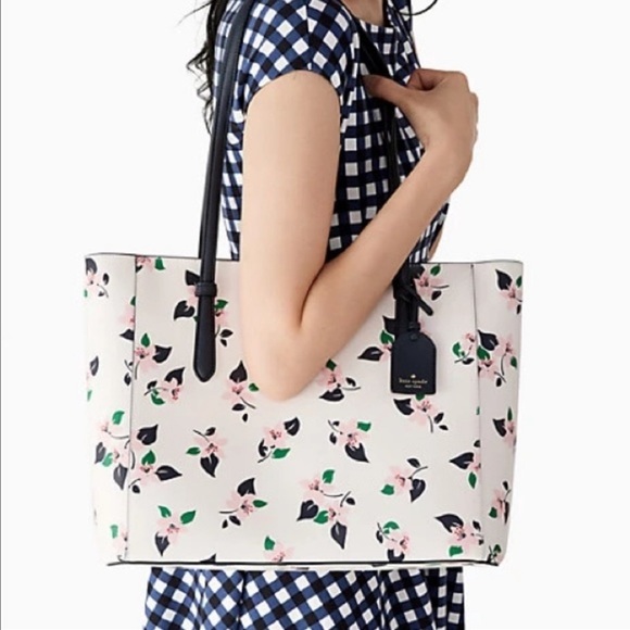 Kate Spade schuyler lily blooms Perfect Spring Summer bag! NWT medium tote! - Picture 10 of 14
